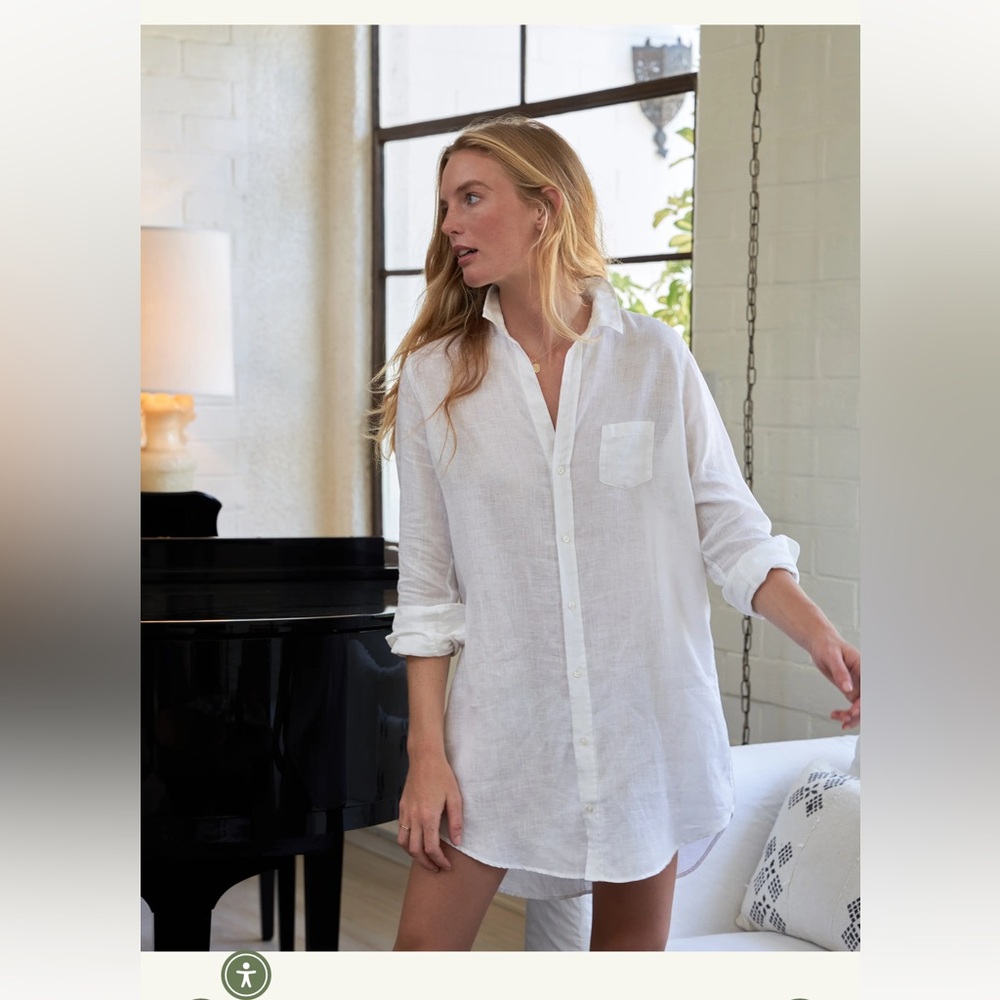 Frank & Eileen Classic White Shirtdress Mary (Pre Owned)